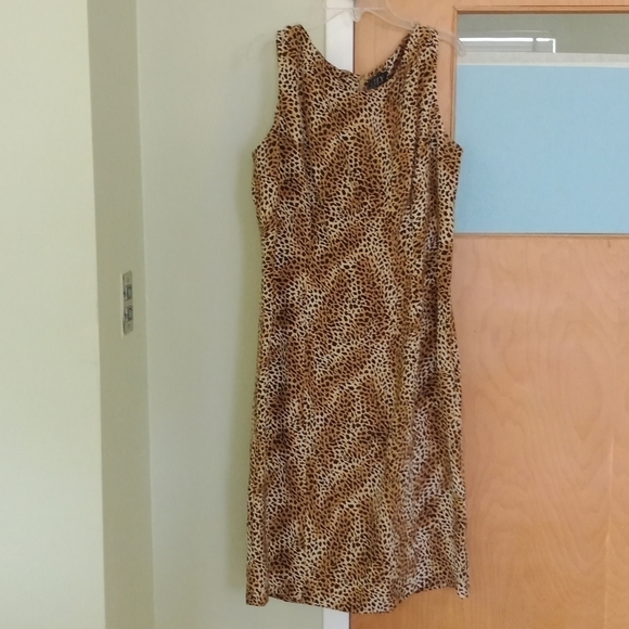 Silk Animal Print Dress - Picture 1 of 4